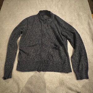 H&M L.O.G.G. Gray Marled Zip Up Sweater Cardigan XL